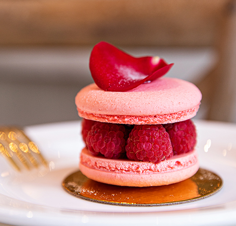 rose lychee macaron