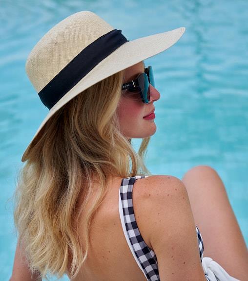 woman at the pool