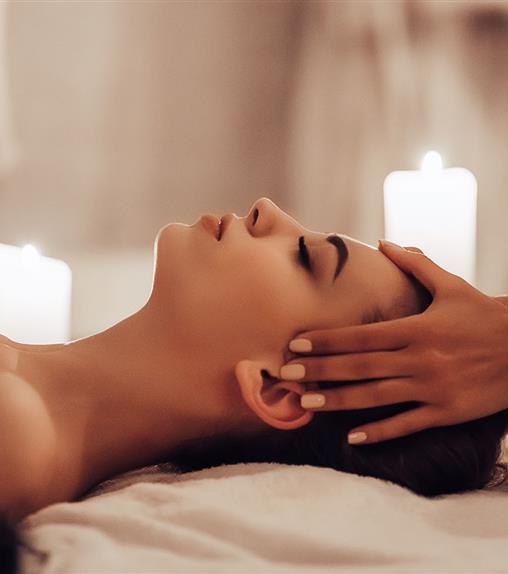 lady at spa getting massage